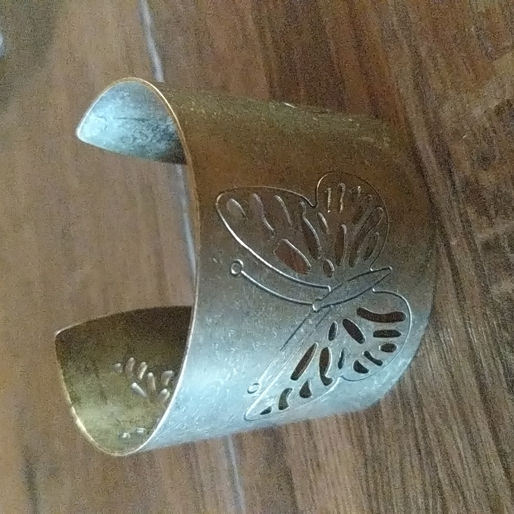 Beautiful Brass Butterfly Cuff Bracelet